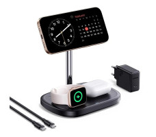 Беспроводное зарядное OS-Baseus EnerFill FS41 3-in-1 Wireless Charging Stand with TEC Cooling