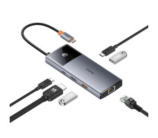 USB-хаб Baseus Metal Gleam Series II  6-in-1 USB HUB