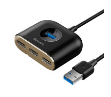 USB-хаб Baseus Square round 4 in 1(USB3.0 TO USB3.0*1+USB2.0*3)