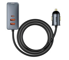Автомобильное зарядное Baseus Share Together PPS multi-port Fast charging with extension cord 3U+1C