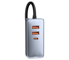 Автомобильное зарядное Baseus Share Together PPS multi-port Fast charging with extension cord 3U+1C