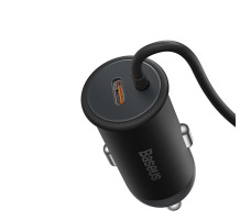 Магнитный держатель с беспроводной зарядкой Baseus CW01 Magnetic Wireless Charging Car Mount 40W (Type-C)