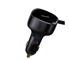 Автомобильное зарядное Baseus Enjoyment Retractable 2-in-1 Car Charger C+L 30W