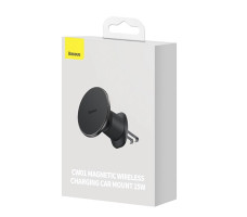 Магнитный держатель с беспроводной зарядкой Baseus CW01 Magnetic Wireless Charging Car Mount Air Vent Version 15W