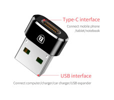 Переходник Baseus USB-C/USB Adapter CAAOTG-01