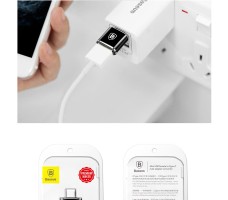Адаптер Baseus Adapter USB-C to USB Female Black (CATOTG-01)