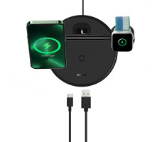 Беспроводное зарядное Baseus Swan 3-in-1 Wireless Magnetic Charging Bracket 20W