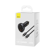 Автомобильное зарядное Baseus Digital Display PD3.1 Dual Fast Charger Car Charger U+C 140W