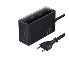 Зарядное устройство OS-Baseus Digital GaN Intelligent Desktop Fast Charger 3C+U+DC 240W