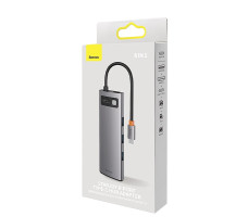 USB-хаб Baseus StarJoy 8-Port Type-C HUB Adapter (HDMI4K@60Hz, USB3.0*3, PD, RJ45, SD/TF)