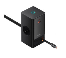 Зарядное устройство OS-Baseus PowerCombo Digital PowerStrip 2AC+1U+1C+Retractable-C 65W