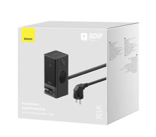 Зарядное устройство OS-Baseus PowerCombo Digital PowerStrip 2AC+1U+1C+Retractable-C 65W