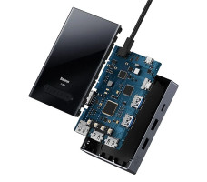 Хаб Baseus PioneerJoy 8-Port Four-Screen Type-C HUB Adapter
