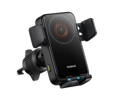 Автомобильный держатель OS-Baseus Wisdom Pro Auto Coil Alignment Car Mount Wireless Charger Air Outlet Version