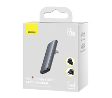 Сетевое зарядное Baseus GaN5 Pro Ultra-Slim Fast Charger C+U 65W (Overseas Edition)
