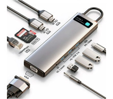USB-хаб Baseus Metal Gleam Series 11-in-1 Type-C Docking Station