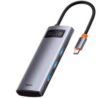 USB-хаб Baseus Metal Gleam Series 5-in-1 Type-C Docking Station