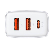 Сетевое зарядное Baseus Compact Quick Charger 2U+C 30W