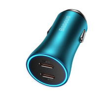 Автомобильное зарядное Baseus Golden Contactor Pro Dual Fast Charger Car Charger C+C 40W