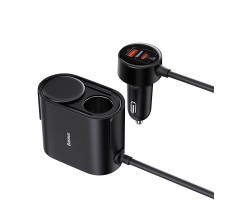 Автомобильное зарядное Baseus High Efficiency Pro 1-for-2 Car Cigarette Lighter 30W