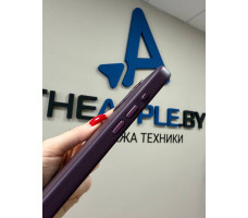 Чехол Leather with MagSafe для iPhone 17 (сливовый)