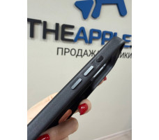 Чехол Leather with MagSafe для iPhone 17 (черный)