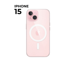 Чехол для iPhone 15 с MagSafe силиконовый прозрачный
