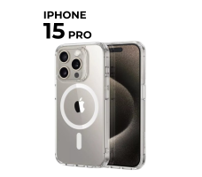 Чехол для iPhone 15 Pro с MagSafe силиконовый прозрачный