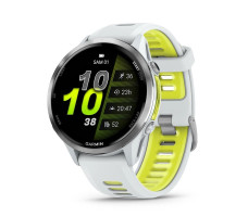 Умные часы Garmin ForeRunner 970 (Корпус из титана с покрытием Whitestone и желтой полосой усилителя Whitestone/Translucent)