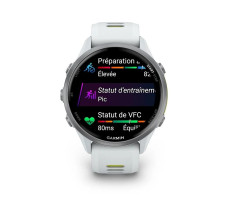 Умные часы Garmin ForeRunner 970 (Корпус из титана с покрытием Whitestone и желтой полосой усилителя Whitestone/Translucent)
