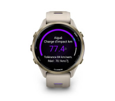 Умные часы Garmin ForeRunner 970 (Корпус из мягкого золотого титана с серым французским оттенком/прозрачным индиговым ремешком)