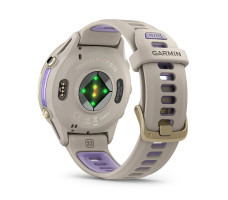 Умные часы Garmin ForeRunner 970 (Корпус из мягкого золотого титана с серым французским оттенком/прозрачным индиговым ремешком)