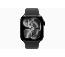 Умные часы Apple Watch Series 11 GPS 42mm алюминиевый корпус, черный/черный, спортивный силиконовый ремешок - S/M (MEQT4)
