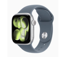 Умные часы Apple Watch Series 11 GPS 42mm алюминиевый корпус, серебро , спортивный силиконовый ремешок - M/L (MEU74)