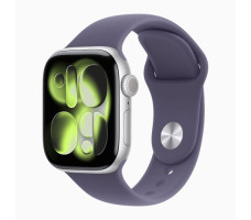Умные часы Apple Watch Series 11 GPS 46mm алюминиевый корпус, серебро , спортивный силиконовый ремешок - S/M (MEV94)