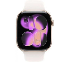 Умные часы Apple Watch Series 11 GPS 46mm алюминиевый корпус, розовое золото  , спортивный силиконовый ремешок - M/L (MEV74)