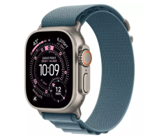 Apple Watch Ultra 3 GPS + Cellular 49mm Natural Titanium Case with Light Blue Alpine Loop - L (MEWP4)