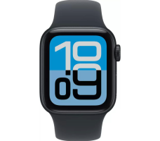 Умные часы Apple Watch SE 3 44 мм (алюминиевый корпус, полуночный/полуночный, спортивный силиконовый ремешок S/M) MEHN4