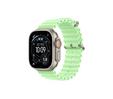 Умные часы Apple Watch Ultra 3 LTE 49 мм (титановый корпус, природный/салатовый, ремешок из эластомера)