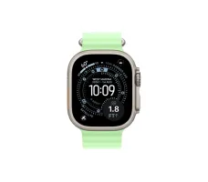 Умные часы Apple Watch Ultra 3 LTE 49 мм (титановый корпус, природный/салатовый, ремешок из эластомера)
