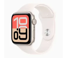 Умные часы Apple Watch SE 3 44 мм (алюминиевый корпус, звездный свет/звездный свет, спортивный силиконовый ремешок S/M) MEHG4