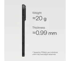 Чехол Pitaka Ultra-Slim Case for iPhone 17 Pro Max Black/Grey (PitaTap™)