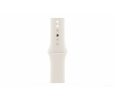 Умные часы Apple Watch Series 11 46 мм (алюминиевый корпус, серебристый/звездный свет, спортивный силиконовый ремешок S/M)