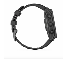 Умные часы Garmin Fenix E 47мм (серая сталь, черный силиконовый ремешок)