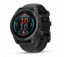 Умные часы Garmin Fenix E 47мм (серая сталь, черный силиконовый ремешок)