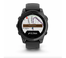 Умные часы Garmin Fenix E 47мм (серая сталь, черный силиконовый ремешок)