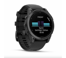 Умные часы Garmin Fenix E 47мм (серая сталь, черный силиконовый ремешок)