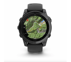 Умные часы Garmin Fenix E 47мм (серая сталь, черный силиконовый ремешок)
