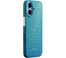 Чехол Pitaka Glints of Gold Ultra-Slim Case for iPhone 17 (Lucid Blue)
