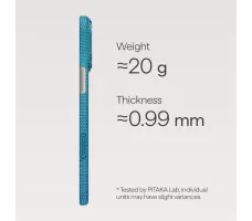 Чехол Pitaka Ultra-Slim case (PitaTap) для iPhone 17 Pro Lucid Blue